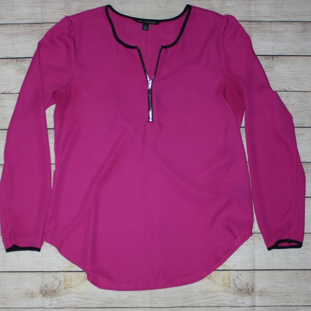 Zac & Rachel | Pink Chiffon Blouse, M